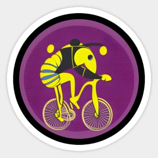 bee on a bike Sticker